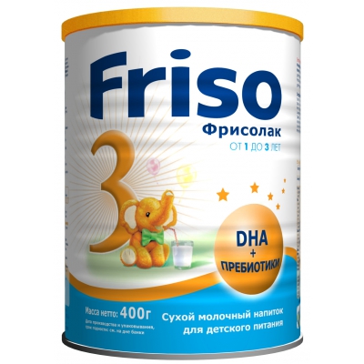 Сухой молочный напиток Friso Фрисолак 3 с 1 года 400 гр.