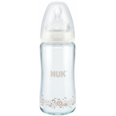 Бутылочка NUK "First Choice" с силиконовой антиколиковой соской для молока с 0 мес. 240 мл.