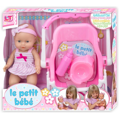 Кукла "Le Petit Bebe" 30 см LokoToys с автокреслом