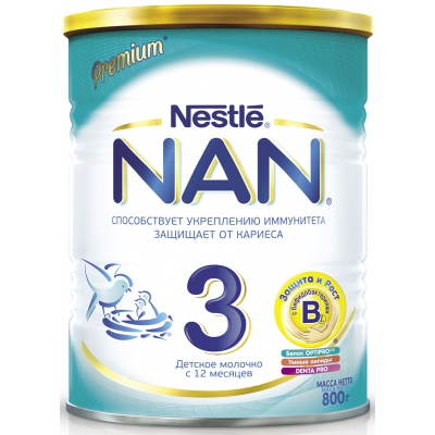 Молочко Nestle NAN 3 Premium с 12 мес. 800 гр.