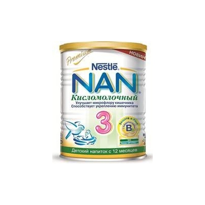 Заменитель Nestle NAN Кисломолочный 3 с 12 месяцев 400 гр.