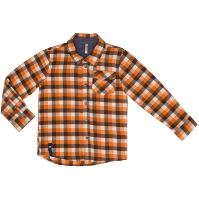 Сорочка для мальчика с длинным рукавом "Путешественник" Barkito оранжевый