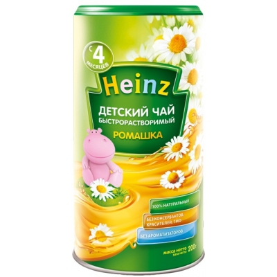Чай детский Heinz Ромашка быстрорастворимый с 4 мес. 200 гр.