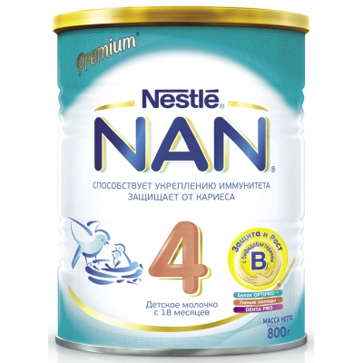 Молочко Nestle NAN 4 Premium с 18 месяцев 800 гр.