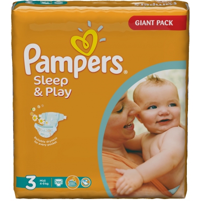 Pampers Sleep&Play 3 (4-9 кг) 100 шт.